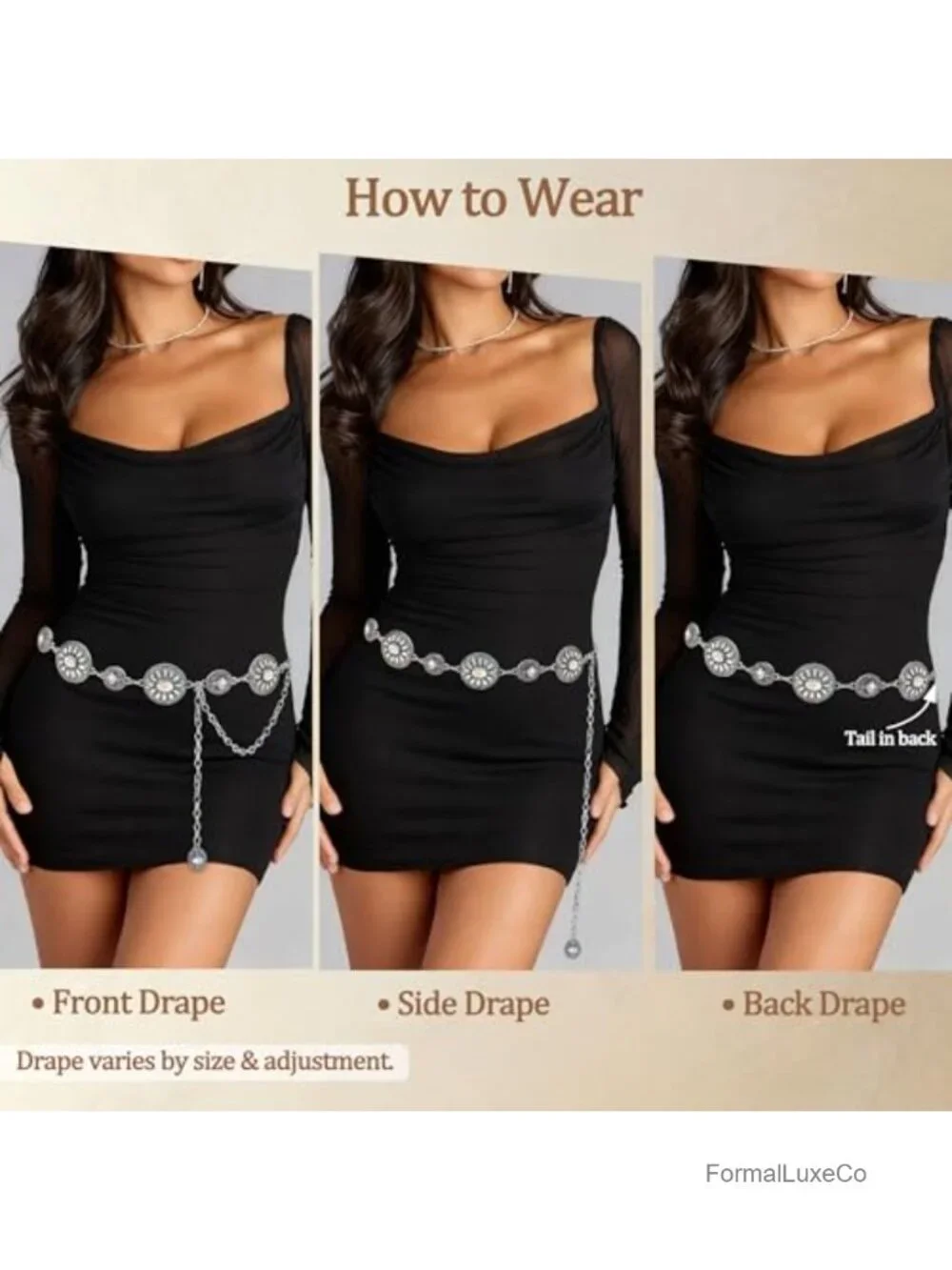 Rhinestone Western Waist Chain Belt Gold Metal Pink Crystal Bling Concho